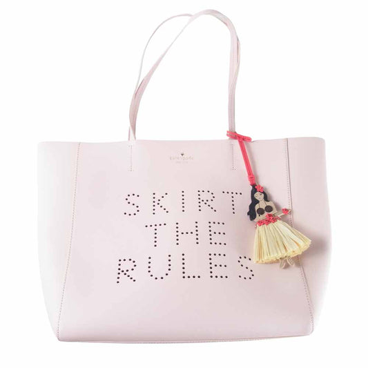 Kate Spade ケイトスペード FLIGHTS OF FANCY SKIRT THE RULES HALLIE トートバッグ  ピンク系【美品】【中古】