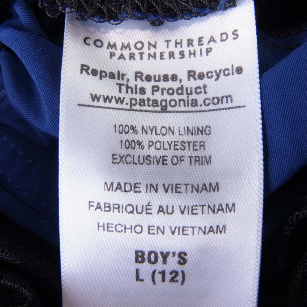 patagonia パタゴニア 16SP 7051 Boy's Baggies Shorts ボーイズ バギーズ ショーツ ネイビー系 L【中古】