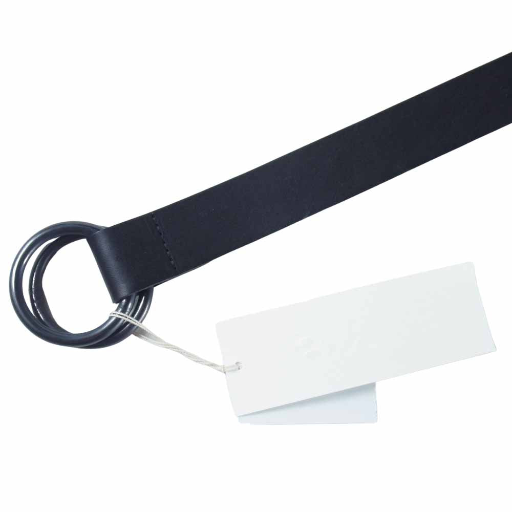 Yohji Yamamoto ヨウジヤマモト S'YTE UB-F04-701-1 Cow Leather 25mm Long Ring Belt カウレザー リング ベルト ブラック系 3【新古品】【未使用】【中古】