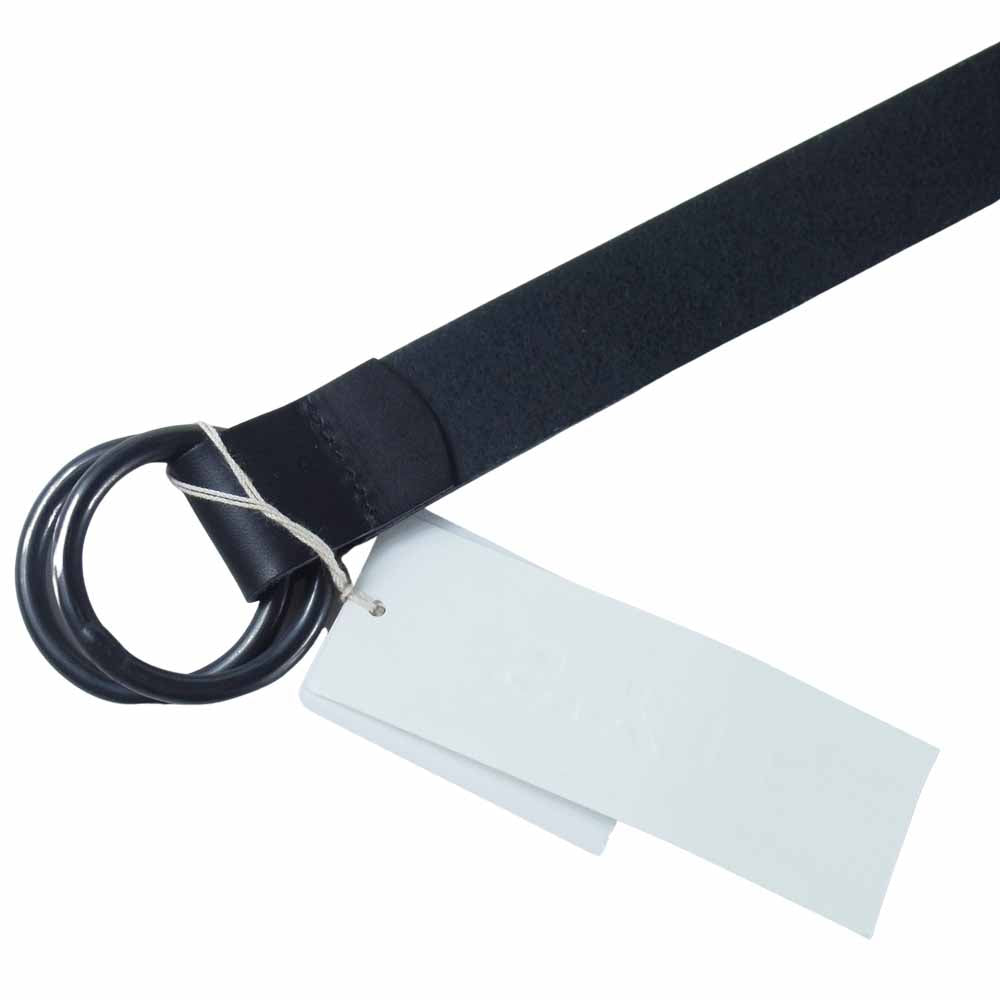 Yohji Yamamoto ヨウジヤマモト S'YTE UB-F04-701-1 Cow Leather 25mm Long Ring Belt カウレザー リング ベルト ブラック系 3【新古品】【未使用】【中古】