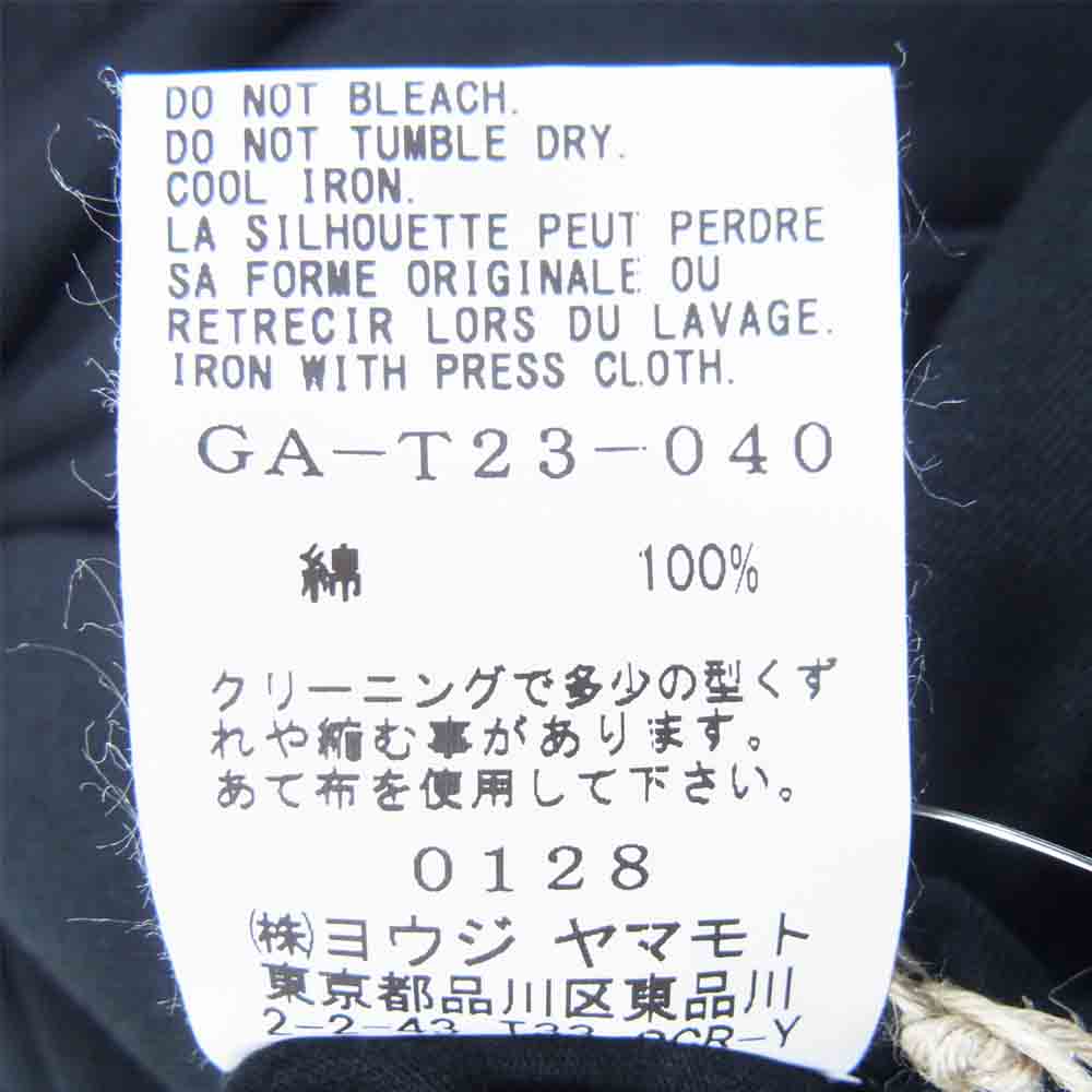 Yohji Yamamoto ヨウジヤマモト GroundY GA-T23-040 30/cotton Jersey Pocket Long T ポケット ロング カットソー ブラック系 3【新古品】【未使用】【中古】