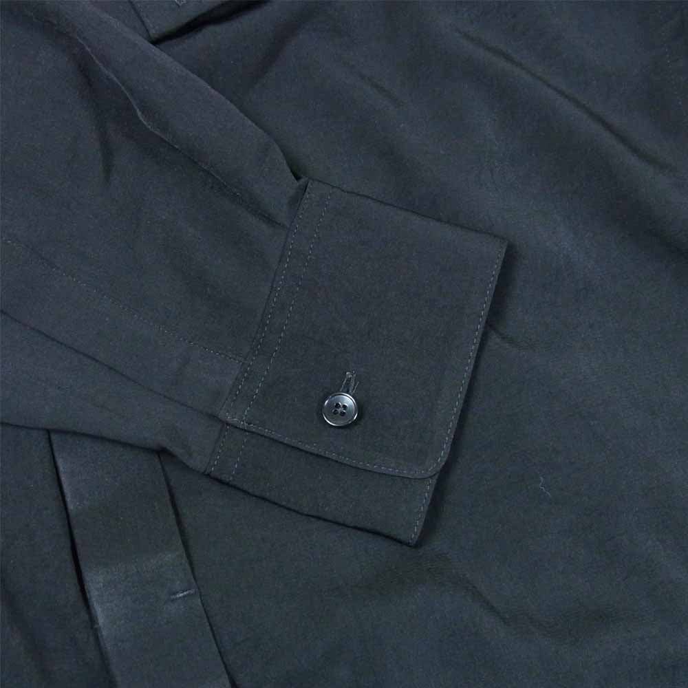 Yohji Yamamoto ヨウジヤマモト GroundY 21SS GT-B06-500 Vintage Decyne Stand Collar Long Shirt ヴィンテージデシン スタンドカラー ロングシャツ ブラック系 3【新古品】【未使用】【中古】