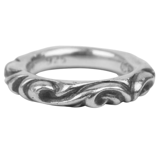 CHROME HEARTS クロムハーツ（原本有） SCRL BAND スクロール バンド リング シルバー系【中古】