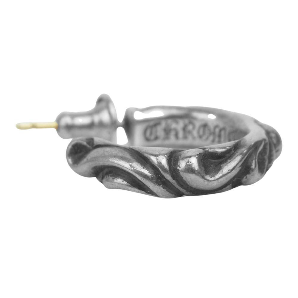 CHROME HEARTS クロムハーツ（原本有） HOOP SCROOL スクロール フープ ピアス シルバー系【中古】