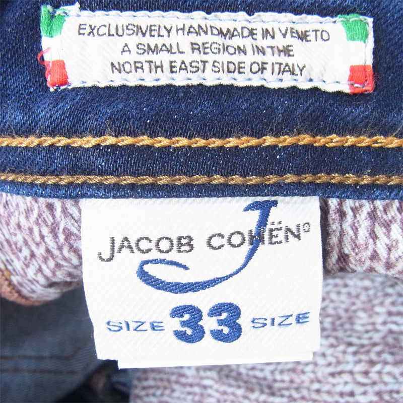 JACOB COHEN ヤコブコーエン イタリア製 PW622 ストレッチ デニム パンツ インディゴブルー系 33【美品】【中古】