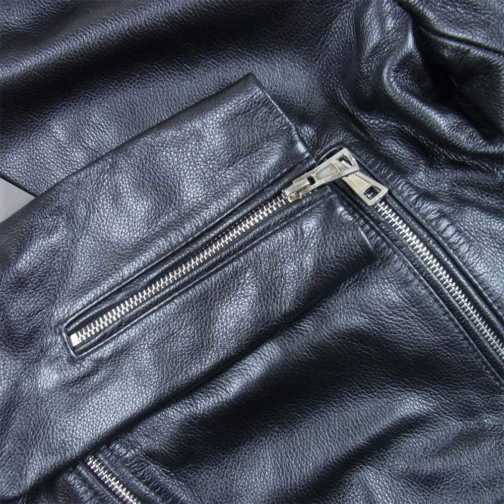 ボリニミラノ カウハイド レザー ダブルライダース ブラック系 46【美品】【中古】