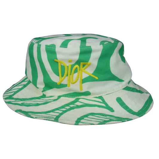 DIOR HOMME ディオールオム 20AW 033C906A4949 国内正規品 AND SHAWN STUSSY ショーン ステューシー コットン キャンバス ボブ ハット ホワイト系 M【中古】