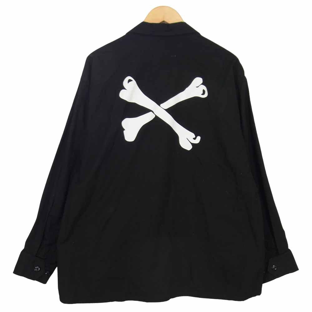 WTAPS ダブルタップス 19aw 192WVNHD-SHMO1S NEIGHBORHOOD ネイバーフッド JUNGLE LS SHIRT クロスボーン ジャングル ブラック系 L【中古】