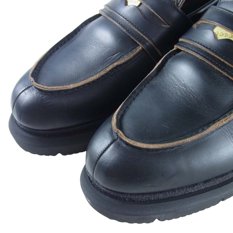 Sacai サカイ 21-02519 COWHIDE LOAFER カウハイド ローファー 日本製 ブラック系 43【美品】【中古】