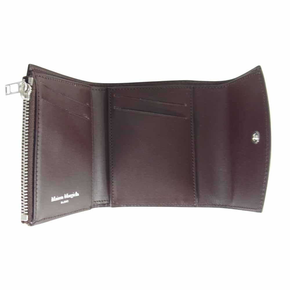 MAISON MARGIELA メゾンマルジェラ 21SS S55UI0296 Trifold Wallet 牛革 レザー ウォレット 財布 ブラウン系【新古品】【未使用】【中古】