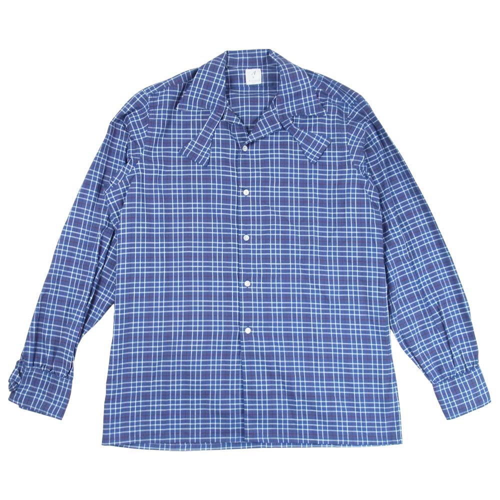 ANATOMICA アナトミカ 530-182-06 WEELEND SHIRT L/S コットン チャック シャツ ブルー系 S【新古品】【未使用】【中古】