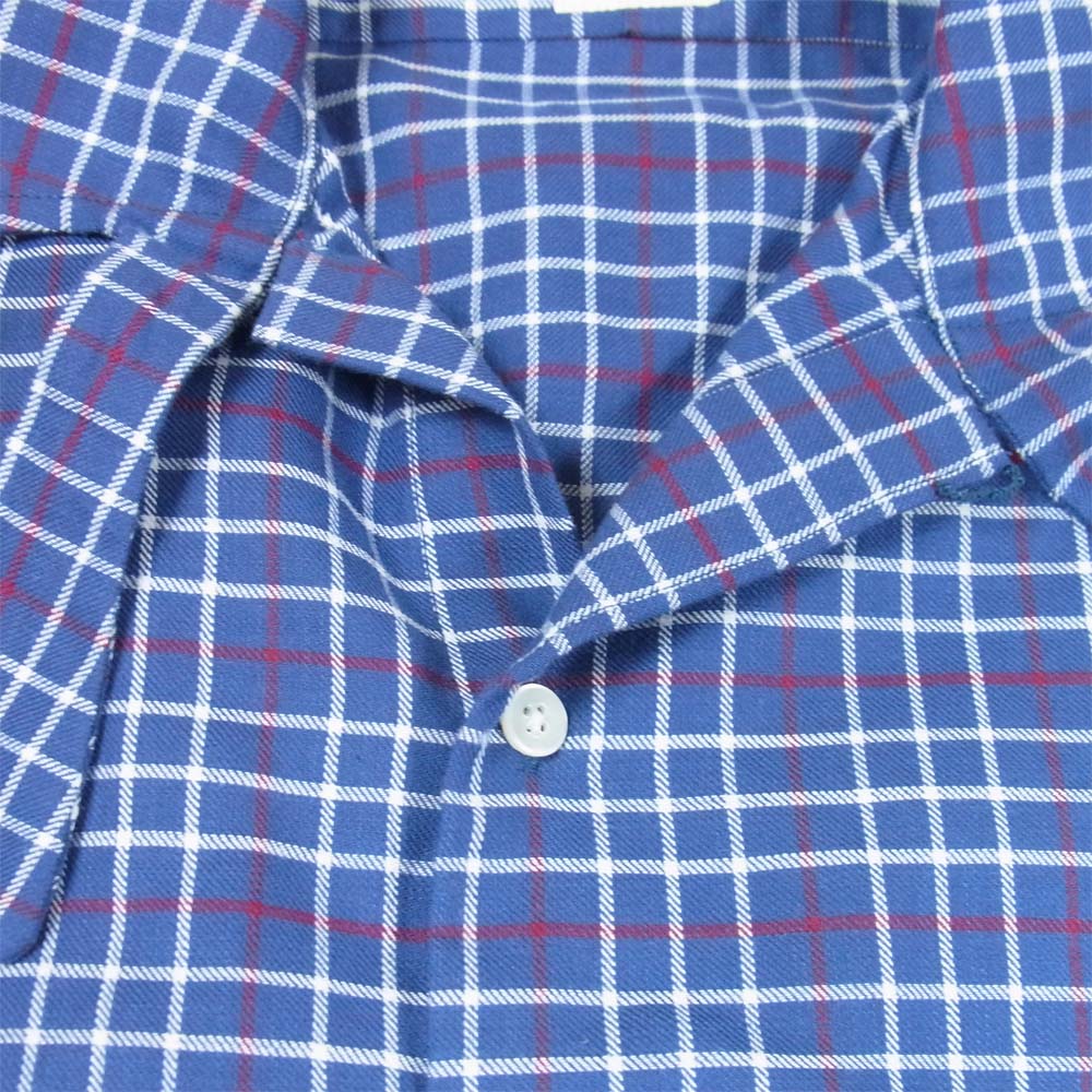 ANATOMICA アナトミカ 530-182-06 WEELEND SHIRT L/S コットン チャック シャツ ブルー系 S【新古品】【未使用】【中古】