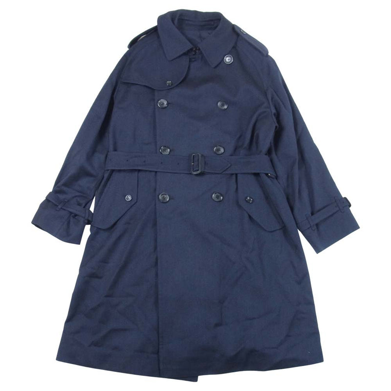 ANATOMICA アナトミカ 530-522-03 TRENCH COAT S-PROOFED GABARDINE ウール ギャバジントレンチ コート ダークネイビー系 46【美品】【中古】