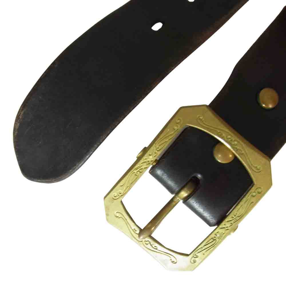 Coal Black コールブラック スタッズ ベルト ブラウン系 32【中古】