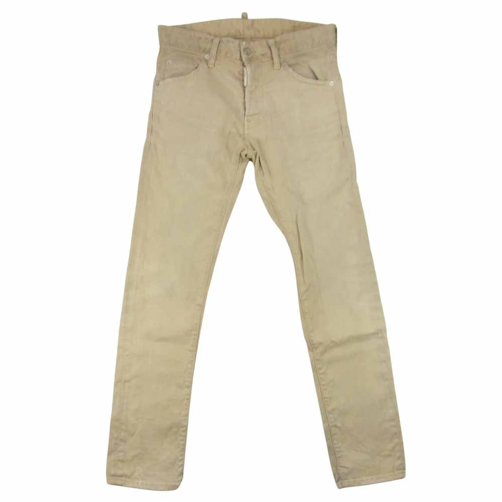 DSQUARED2 ディースクエアード S74LA0527 COOL GUY JEAN ダメージ加工 カラーデニムパンツ ベージュ ベージュ系 42【中古】