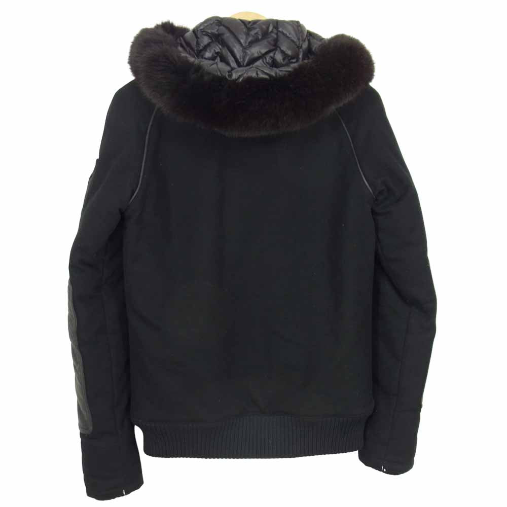 AKM エイケイエム × DUVETICA デュベティカ AD011 WOOL MILITARE N-2B ダウンジャケット ブラック系 S【中古】