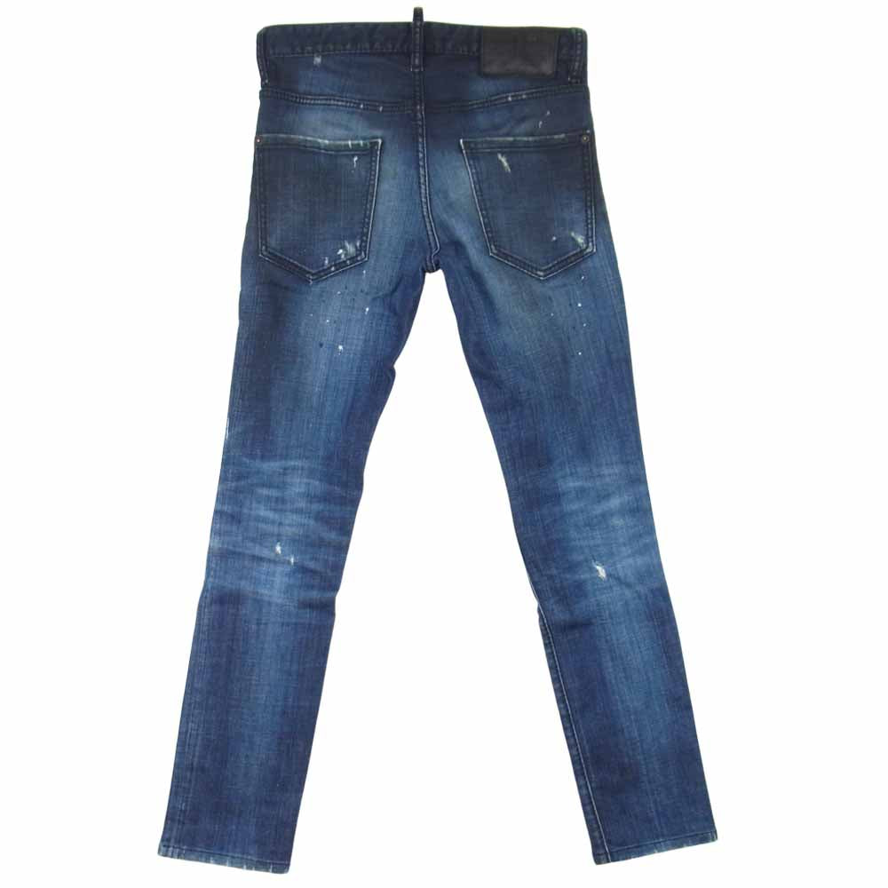 DSQUARED2 ディースクエアード S74LB0050 COOL GUY JEAN ダメージ加工 デニム パンツ インディゴブルー系 42【中古】