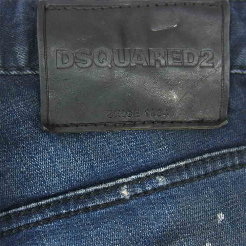DSQUARED2 ディースクエアード S74LB0050 COOL GUY JEAN ダメージ加工 デニム パンツ インディゴブルー系 42【中古】
