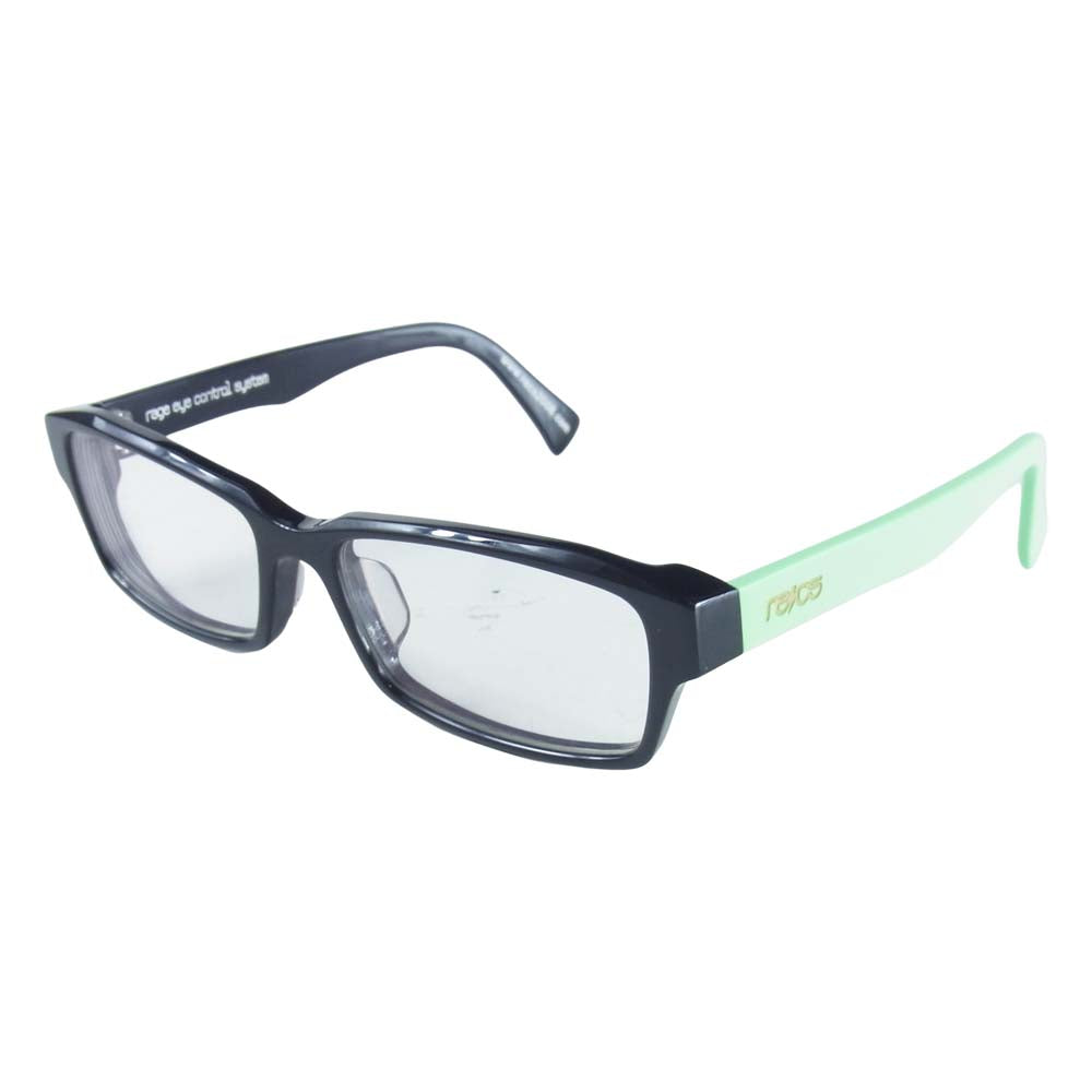 レックス recs-f19-01B RAGE EYE CONTROL SYSTEM 7-HI メガネ アイウェア 黒×緑系【中古】
