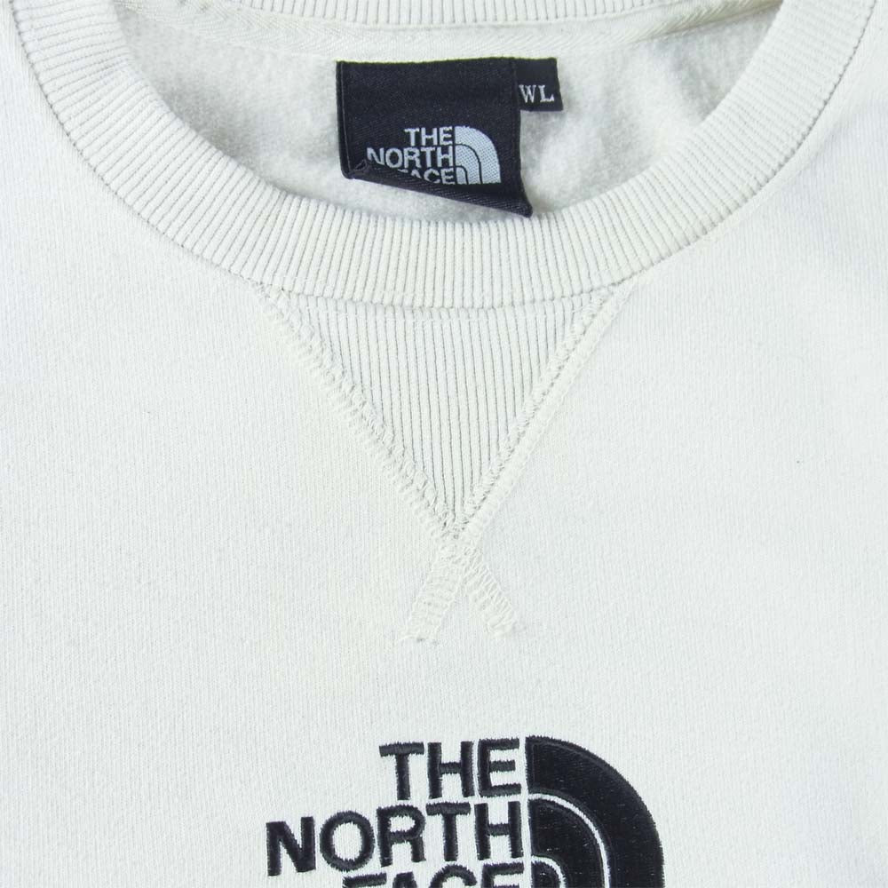 THE NORTH FACE ノースフェイス NT61902X SWEAT CREW クルーネック スウェット オフホワイト系 WL【中古】