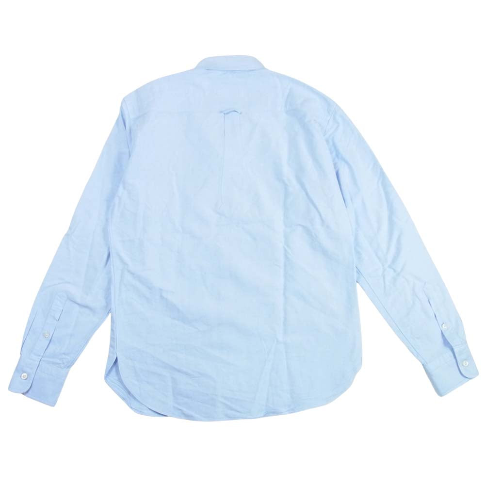 MAISON KITSUNE メゾンキツネ KMH-2800-A トリコロール フォックス ボタンダウン 長袖 シャツ ライトブルー系 39【中古】