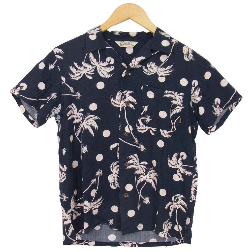CALEE キャリー アロハ シャツ ネイビー系 M【中古】