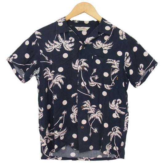 CALEE キャリー アロハ シャツ ネイビー系 M【中古】