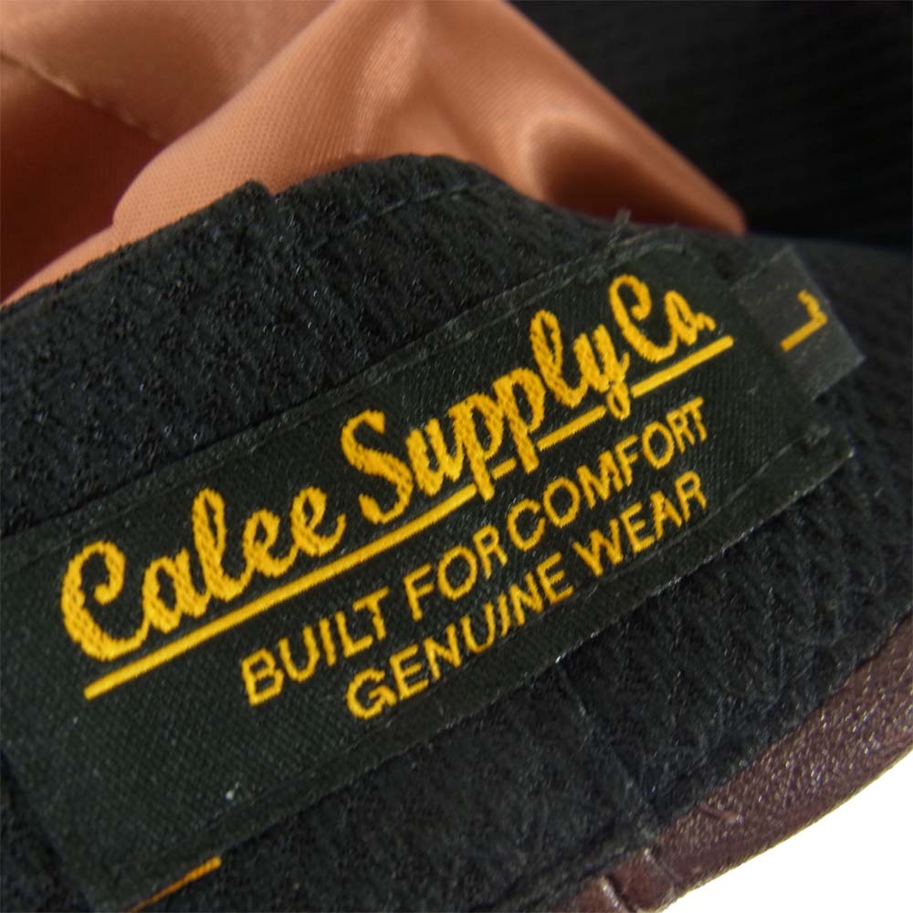 CALEE キャリー レザー キャスケット ハンチング ブラウン ブラウン系