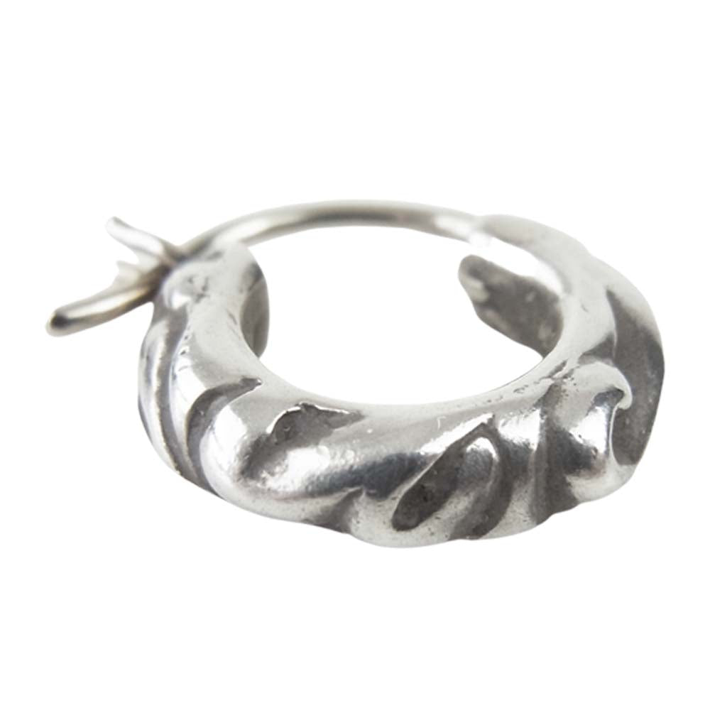 CHROME HEARTS クロムハーツ（原本無） TNY HOOP SCRL タイニー フープ スクロール ピアス シルバー系【中古】