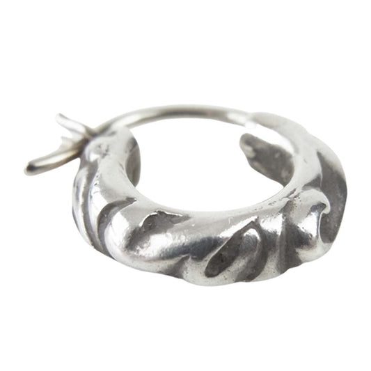 CHROME HEARTS クロムハーツ（原本無） TNY HOOP SCRL タイニー フープ スクロール ピアス シルバー系【中古】