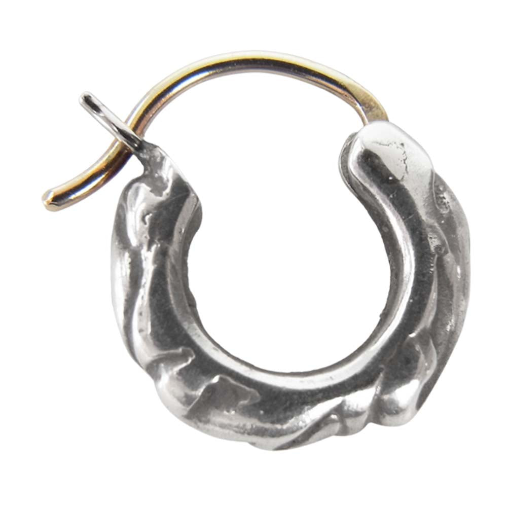 CHROME HEARTS クロムハーツ（原本無） TNY HOOP SCRL タイニー フープ スクロール ピアス シルバー系【中古】