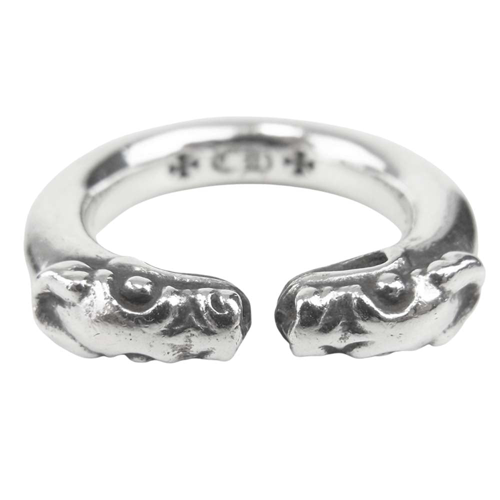 CHROME HEARTS クロムハーツ（原本無） DOUBLE DOG RING ダブル ドッグ リング シルバー系 17号程度【中古】