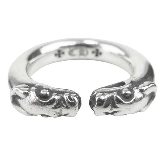 CHROME HEARTS クロムハーツ（原本無） DOUBLE DOG RING ダブル ドッグ リング シルバー系 17号程度【中古】
