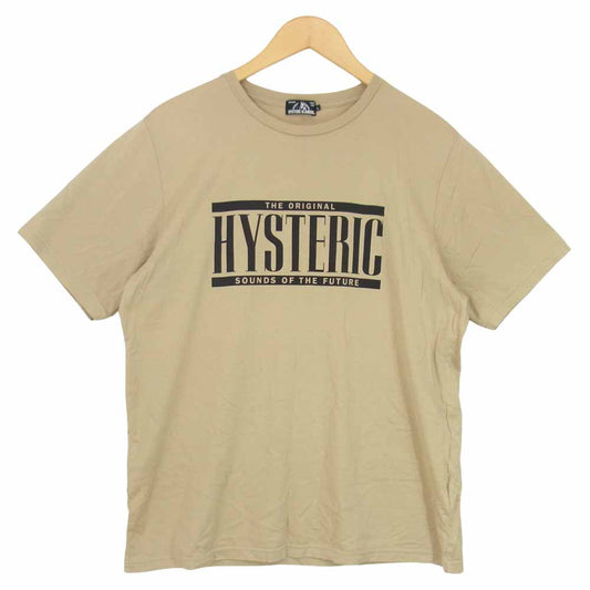 HYSTERIC GLAMOUR ヒステリックグラマー 02182CT27 ロゴ プリント Tシャツ ベージュ系 L【中古】