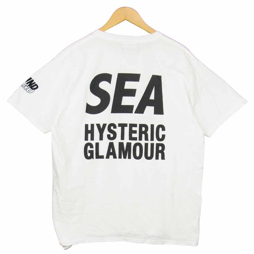 HYSTERIC GLAMOUR ヒステリックグラマー WIND AND SEA ウィンダンシー ポケット Tシャツ ホワイト系 L【中古】