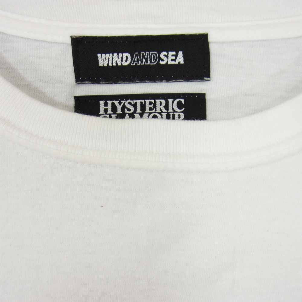 HYSTERIC GLAMOUR ヒステリックグラマー WIND AND SEA ウィンダンシー ポケット Tシャツ ホワイト系 L【中古】