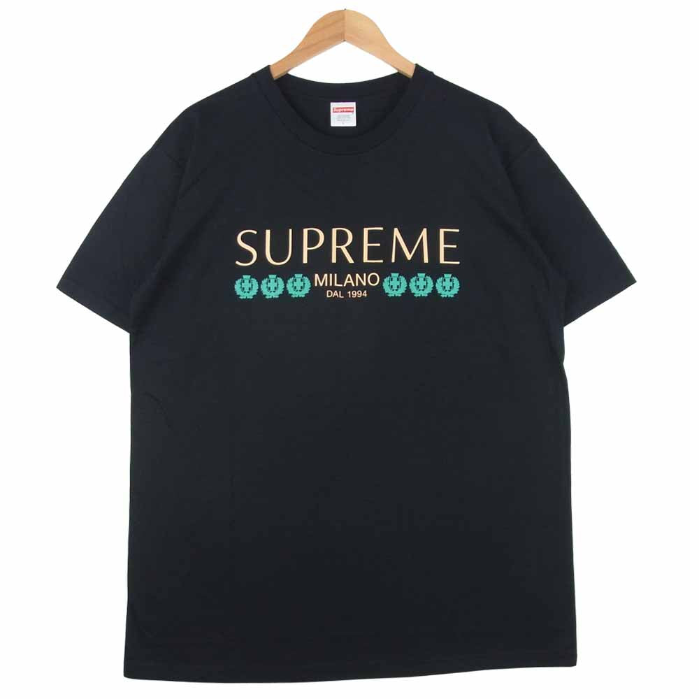 Supreme シュプリーム 21SS Milano Tee ミラノ プリント 半袖 Tシャツ コットン ブラック系 L【新古品】【未使用】【中古】