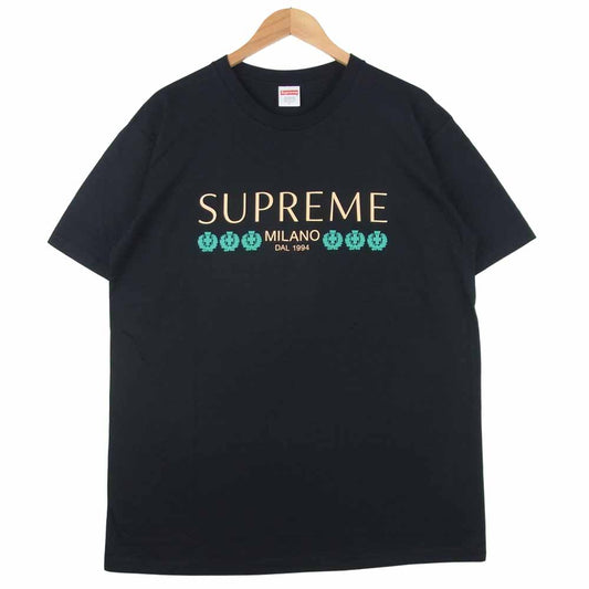 Supreme シュプリーム 21SS Milano Tee ミラノ プリント 半袖 Tシャツ コットン ブラック系 L【新古品】【未使用】【中古】