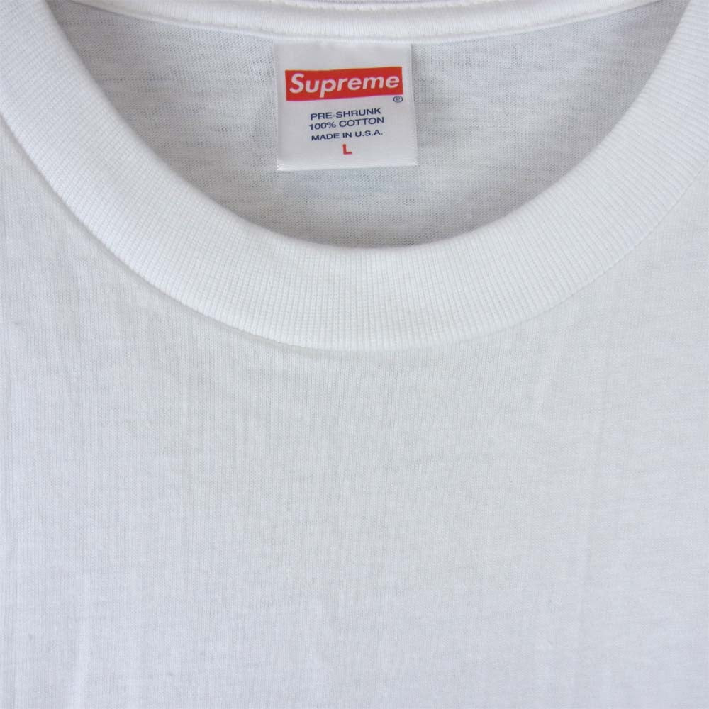 Supreme シュプリーム 21SS Kaws chalk box logo tee チョーク ボックスロゴ ホワイト系 L【新古品】【未使用】【中古】