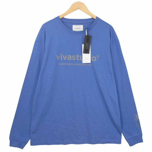 WIND AND SEA ウィンダンシー 20AW WDS-VIVA-01 VIVASTUDIO ビバスタジオ ロングスリーブ カットソー ブルー系 XL【新古品】【未使用】【中古】