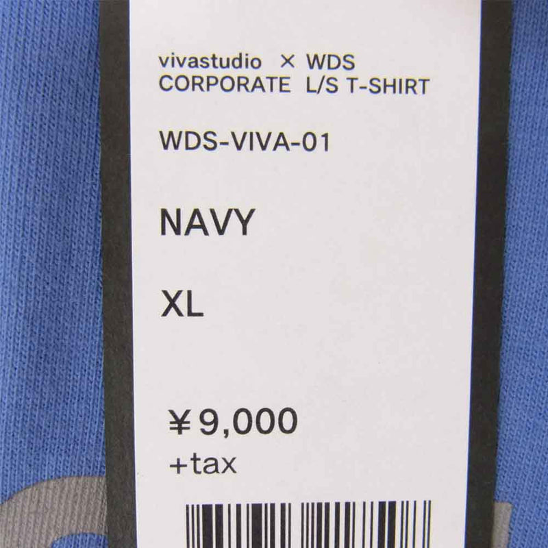 WIND AND SEA ウィンダンシー 20AW WDS-VIVA-01 VIVASTUDIO ビバスタジオ ロングスリーブ カットソー ブルー系 XL【新古品】【未使用】【中古】