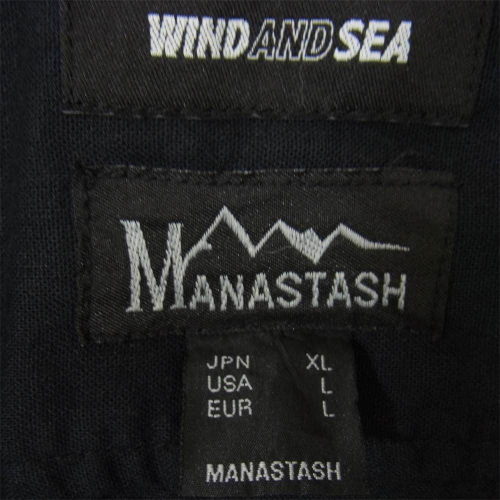 WIND AND SEA ウィンダンシー MANASTASH マナスタッシュ CHILLWACK LINEN JACKET チリワック リネン ジャケット ブラック系 XL【中古】