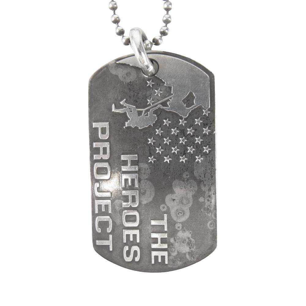 CHROME HEARTS クロムハーツ（原本無） ラージ ドッグタグ ヒーローズプロジェクト ボールチェーン シルバー系【中古】