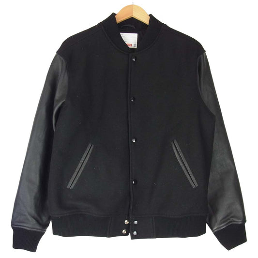 Supreme シュプリーム 18AW Motion Logo Varsity Jacket モーションロゴ バーシティジャケット スタジャン ブラック系 M【中古】
