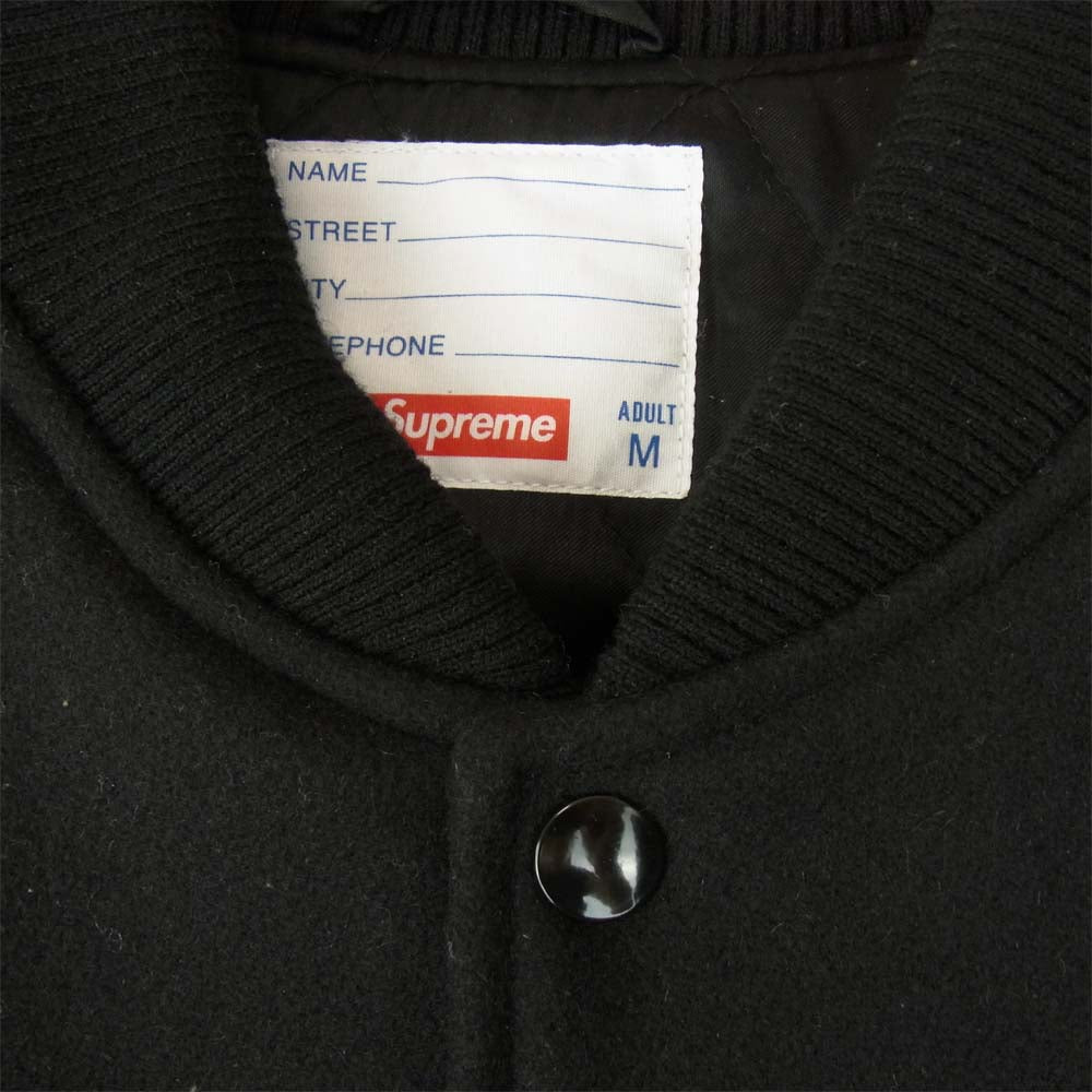 Supreme シュプリーム 18AW Motion Logo Varsity Jacket モーションロゴ バーシティジャケット スタジャン ブラック系 M【中古】