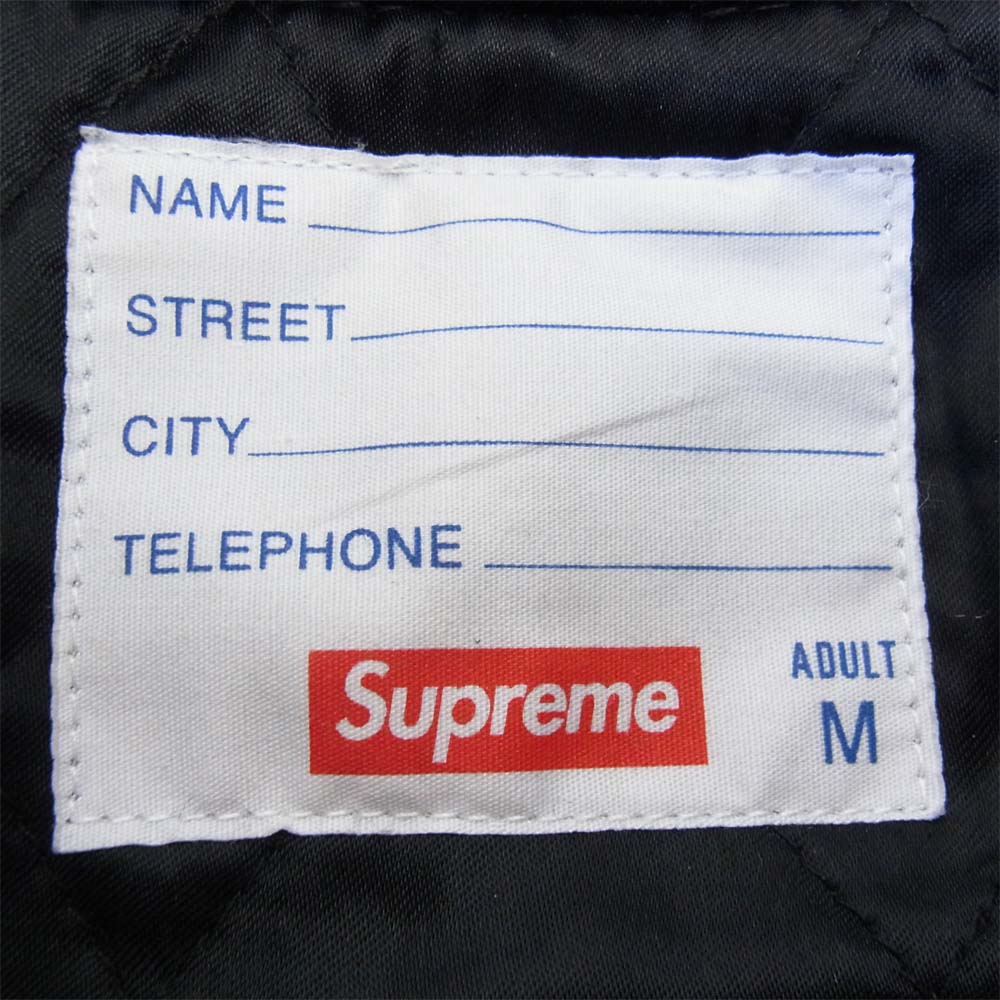 Supreme シュプリーム 18AW Motion Logo Varsity Jacket モーションロゴ バーシティジャケット スタジャン ブラック系 M【中古】