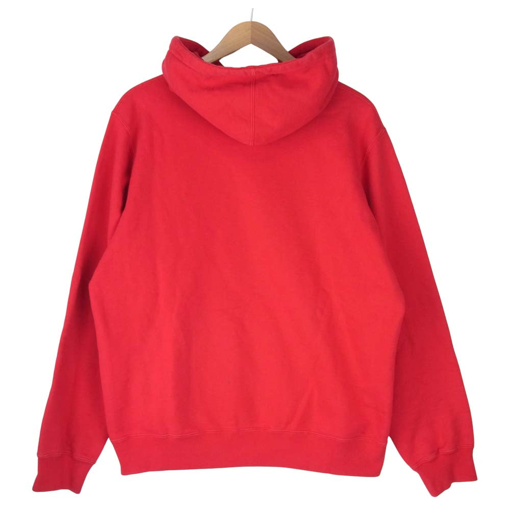 Supreme シュプリーム 19AW Text Rib Hooded Sweatshirt マルチ サイド ロゴ パーカー レッド系 M【中古】