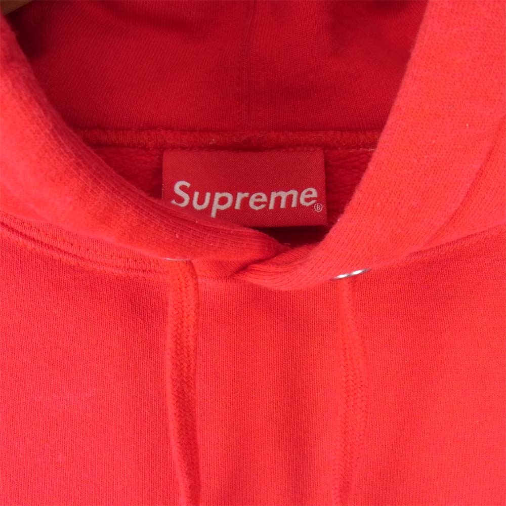 Supreme シュプリーム 19AW Text Rib Hooded Sweatshirt マルチ サイド ロゴ パーカー レッド系 M【中古】