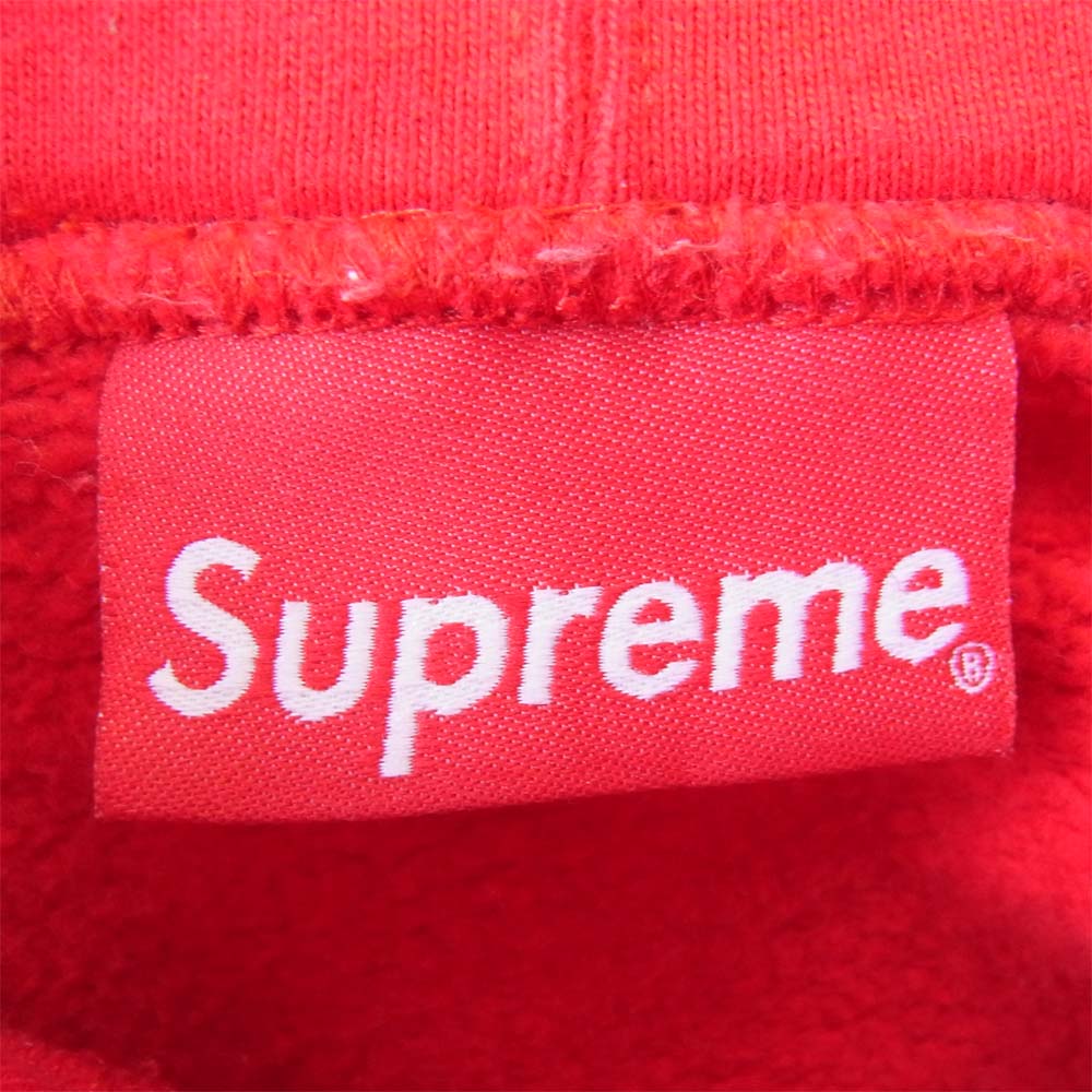 Supreme シュプリーム 19AW Text Rib Hooded Sweatshirt マルチ サイド ロゴ パーカー レッド系 M【中古】