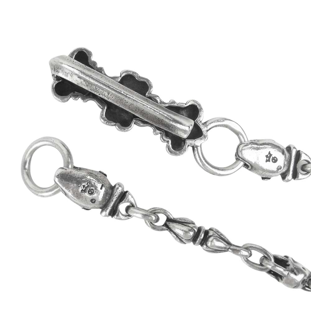 GABOR ガボール スカルオン 4ハート キーパー 2パンサー 5スカル ヌードル リンク ウォレット チェーン シルバー系【中古】